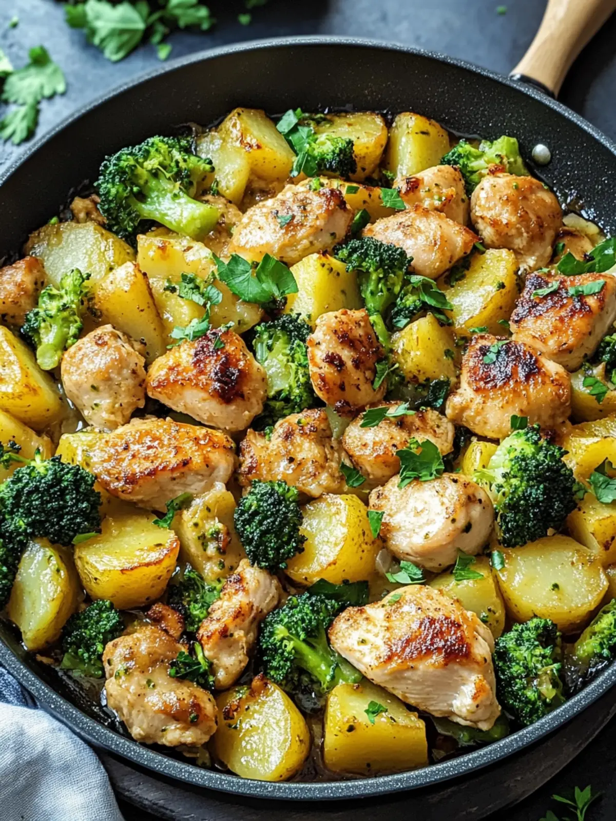 Potato-Chicken-Pan with Broccoli quite easy