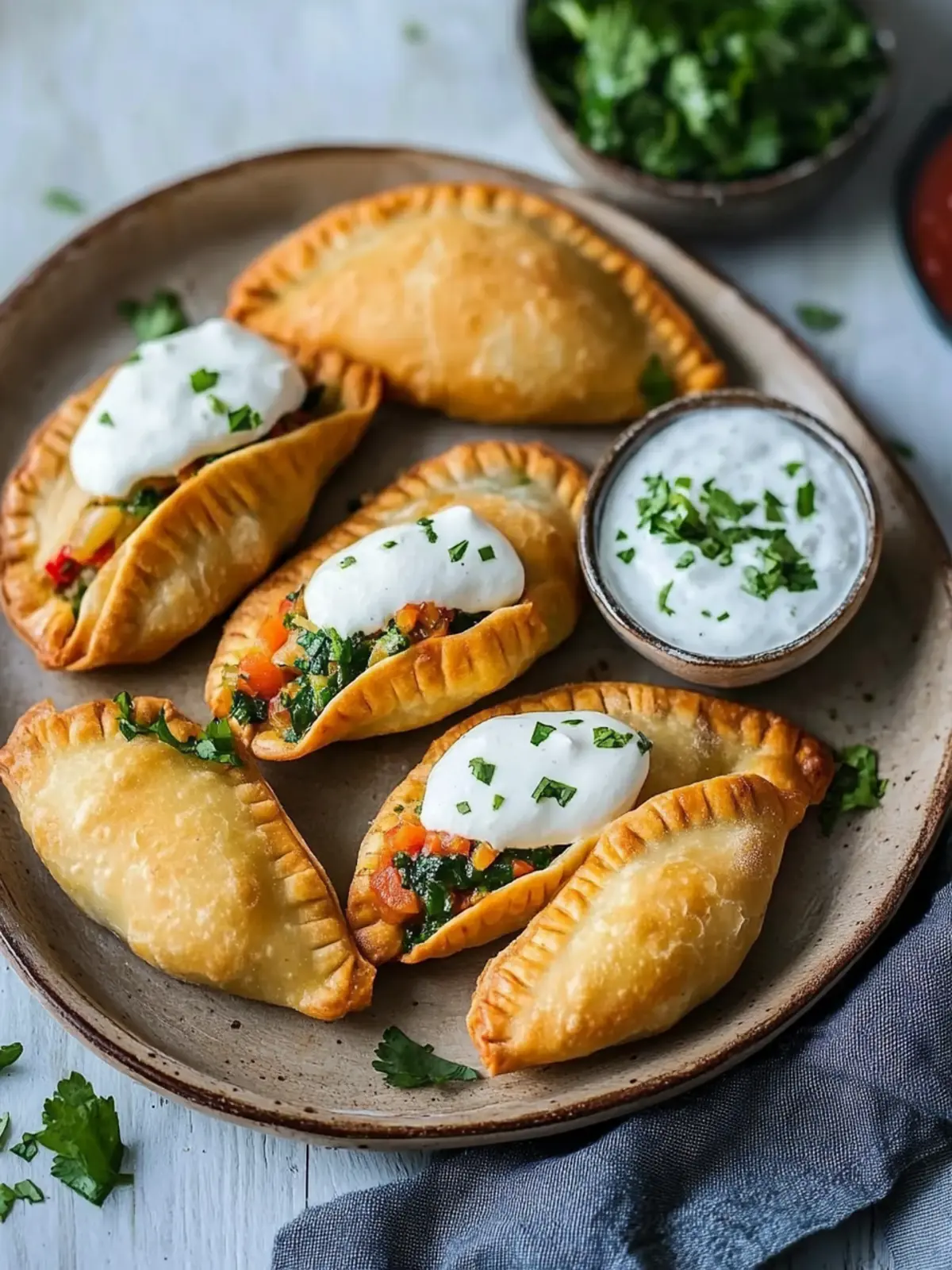 Vegane Empanadas mit Gemüsefüllung
