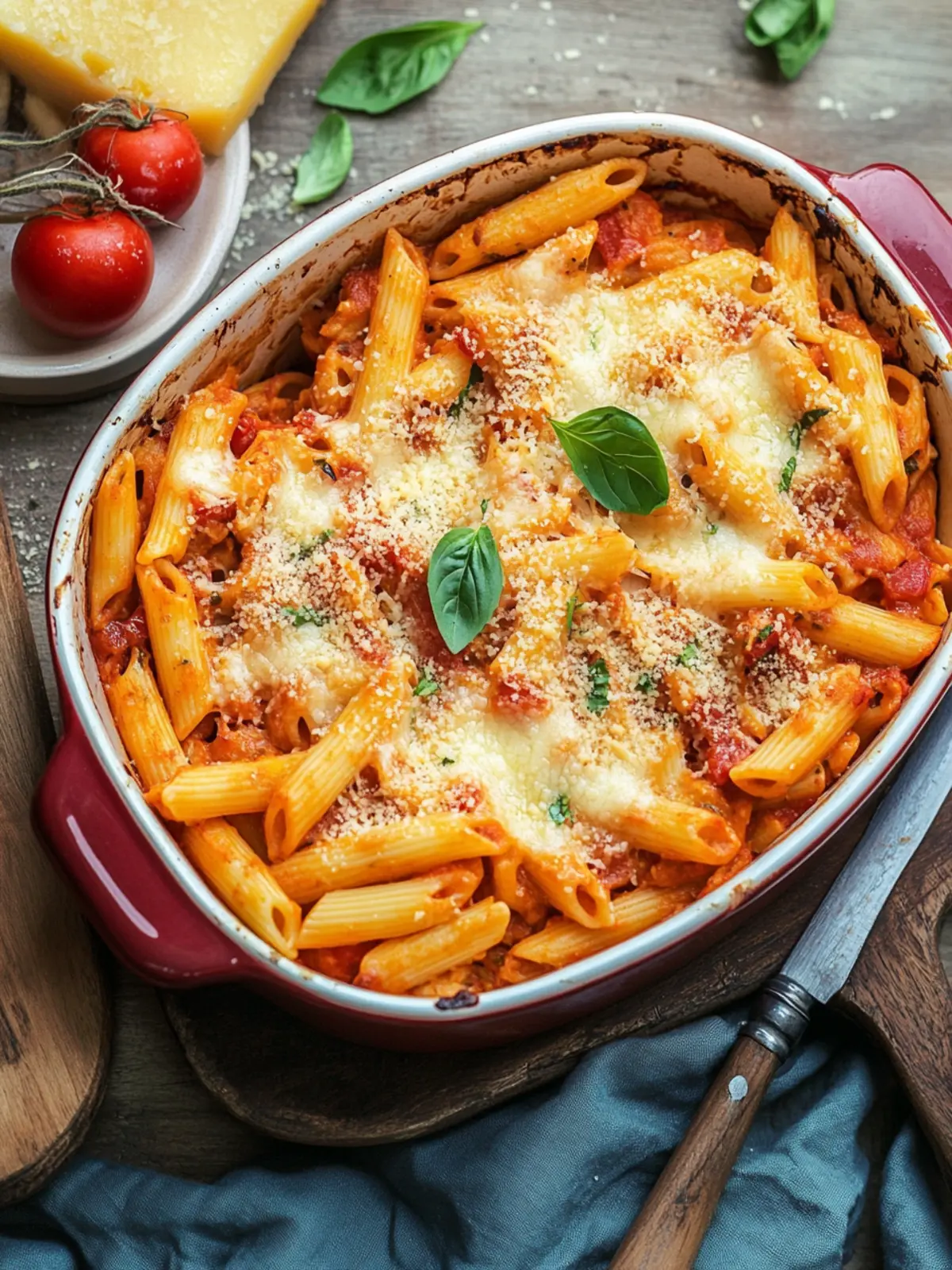 Vegetarian noodle casserole: quick & tasty