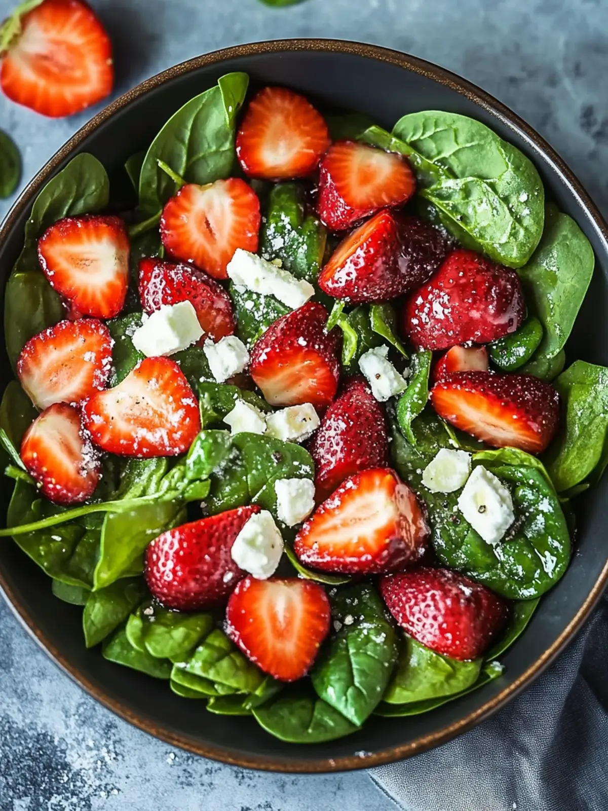 Spinat-Erdbeer-Salat
