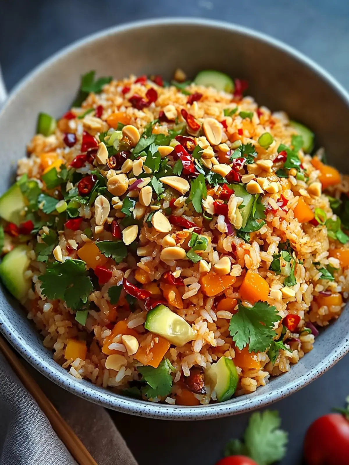 Crispy peanut-chili rice salad: the perfect summer recipe