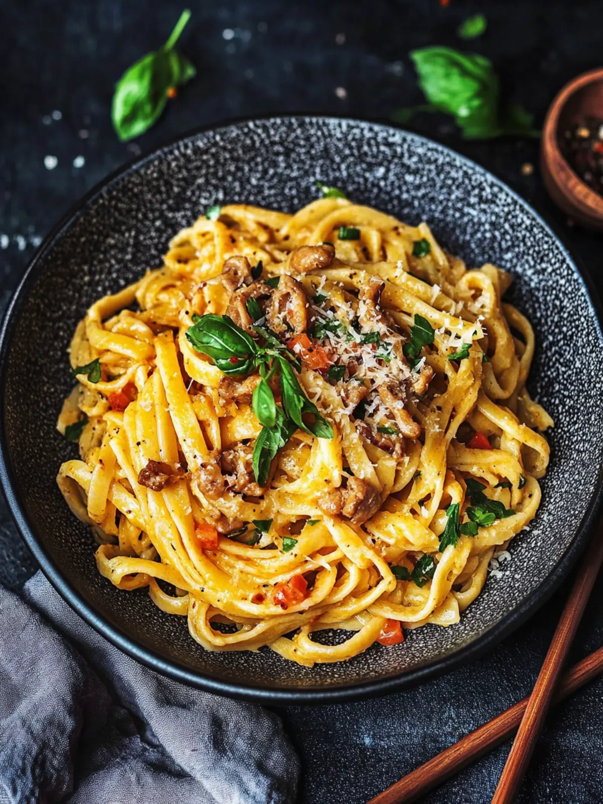 Mongolisches Hackfleisch Pasta