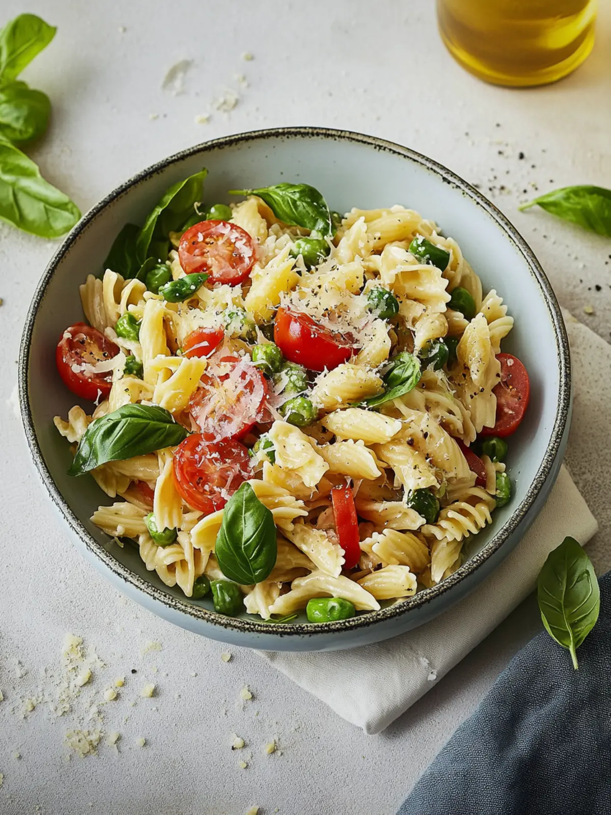 Ein-Topf Garnelen Pasta Primavera