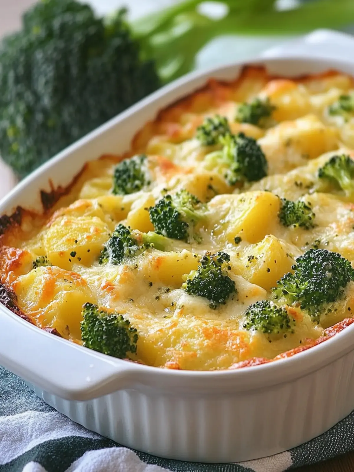 This broccoli potato casserole is a real favorite from the oven