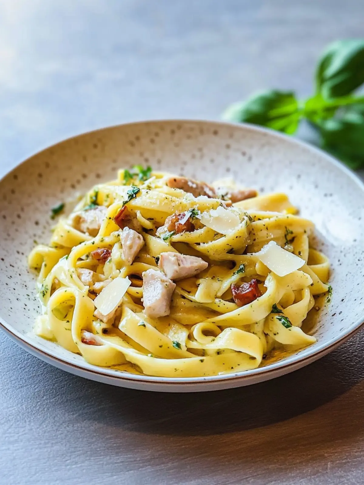 Cremige One Pot Pasta mit Hähnchen