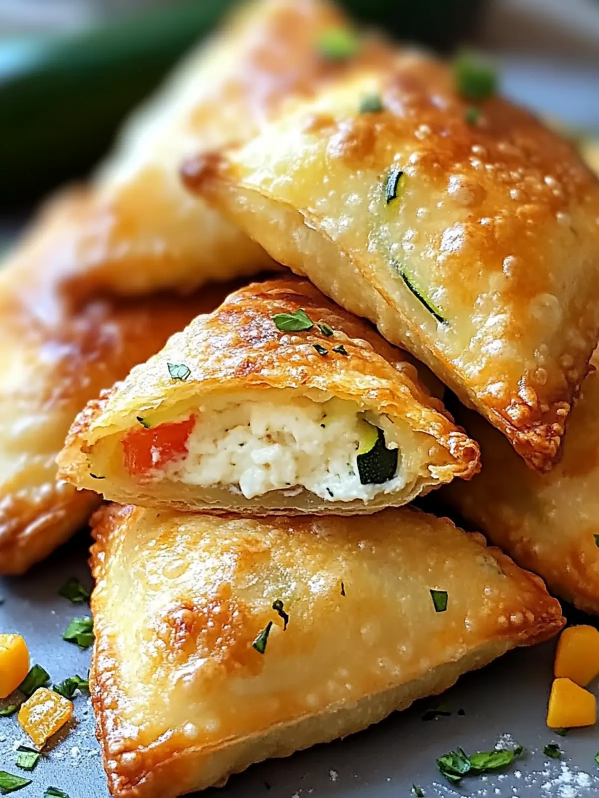 Crispy Zucchini Cream Cheese Pockets made easy
