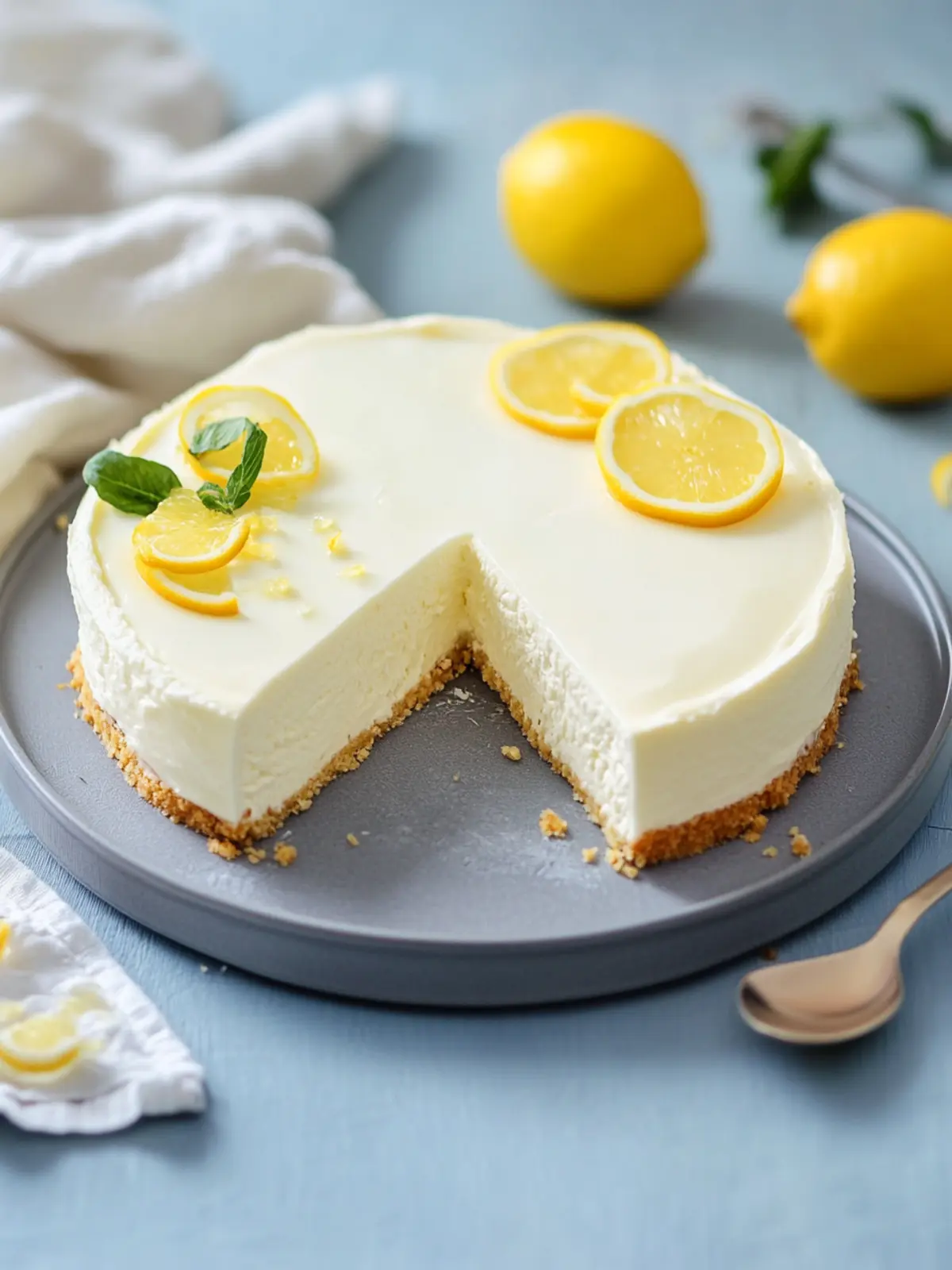 Philadelphia-Torte mit Zitrone – einfaches Rezept ohne Backen