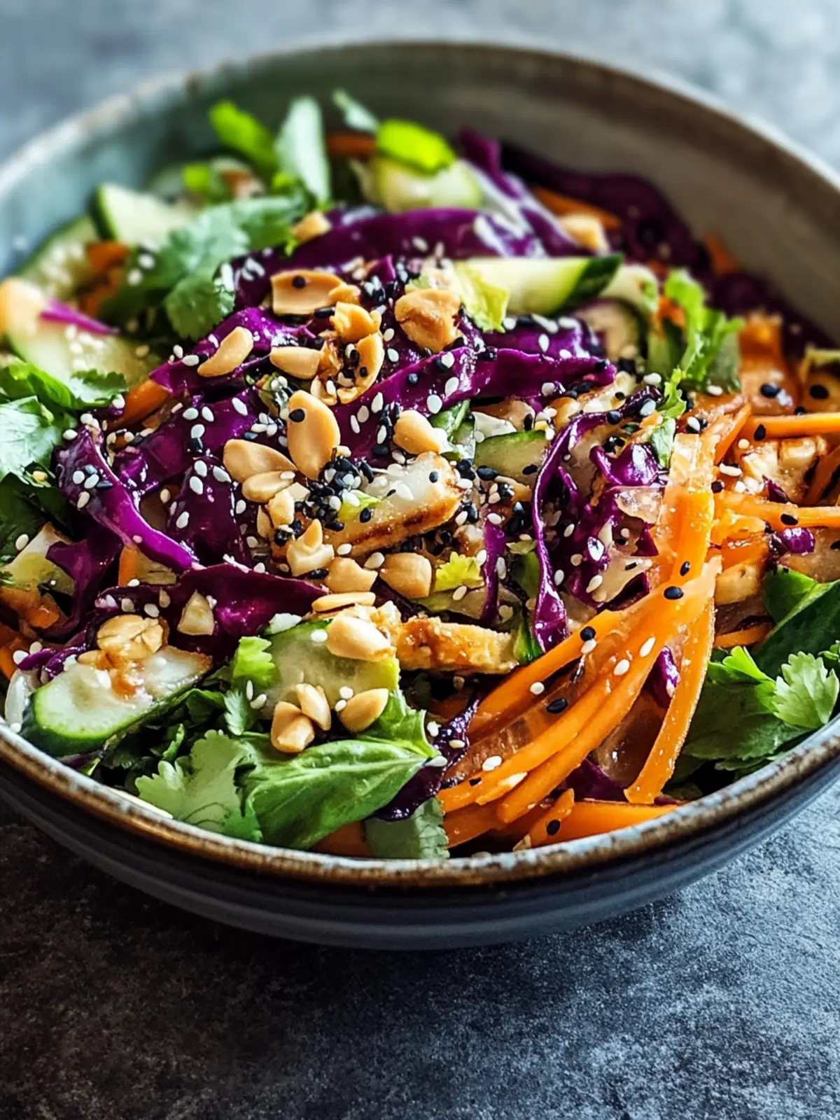 Asiatischer Sesam-Hähnchensalat