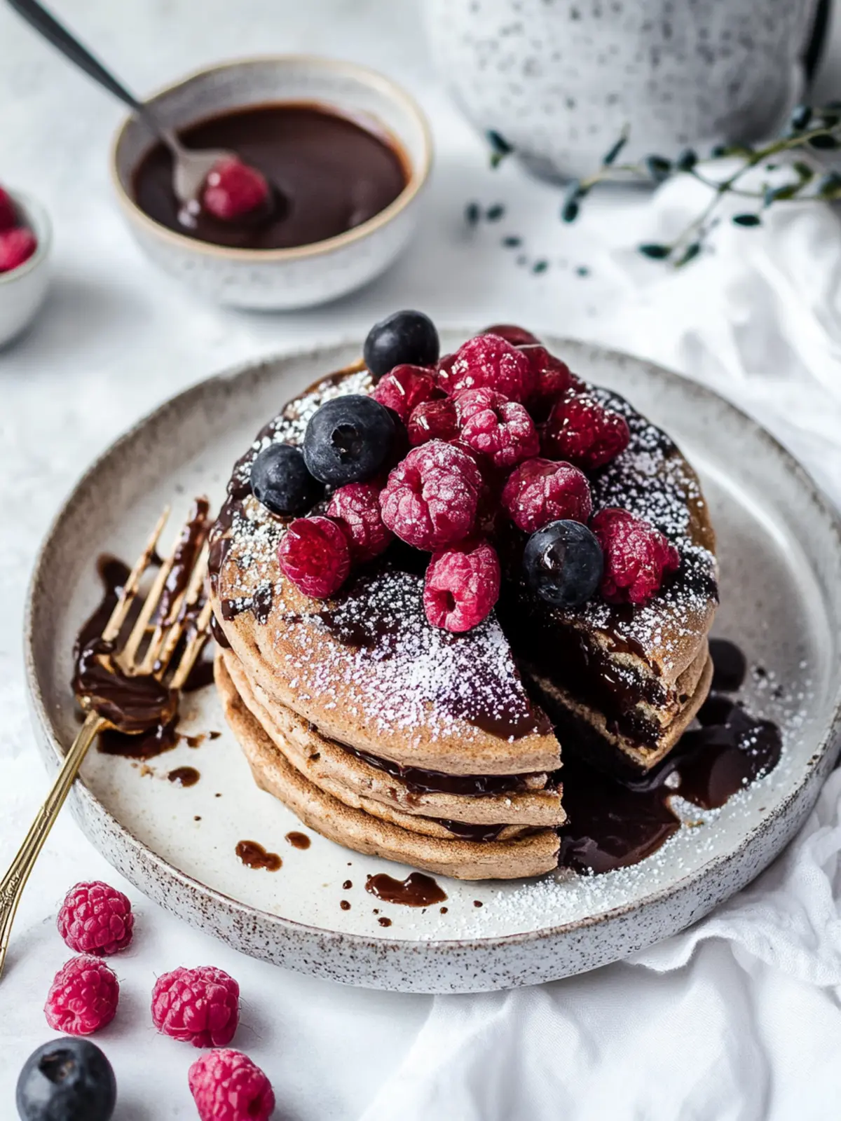 Schokoladenstückchen-Pfannkuchen
