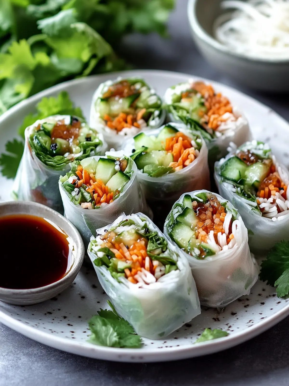 Hähnchen Teriyaki Reispapier Frühlingsrollen: Frisch & Lecker