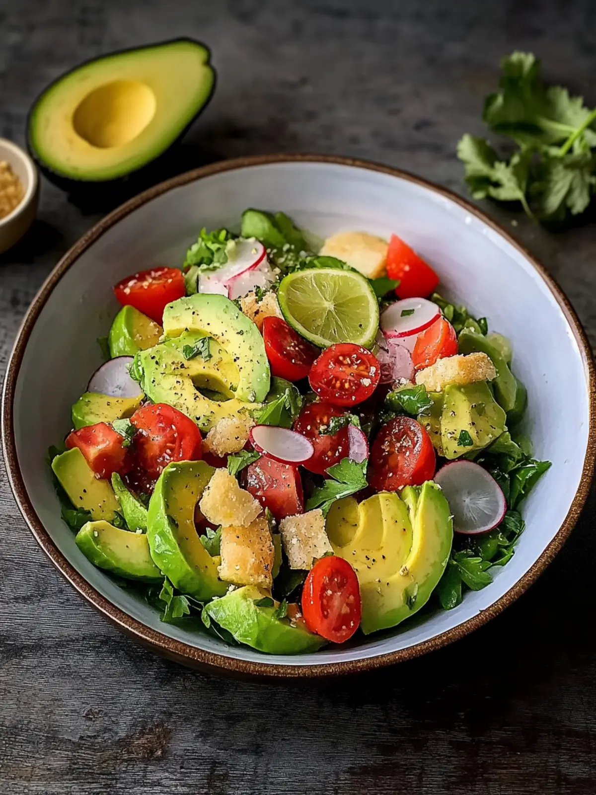 Avocado-Hähnchen-Salat mit Limetten-Dressing
