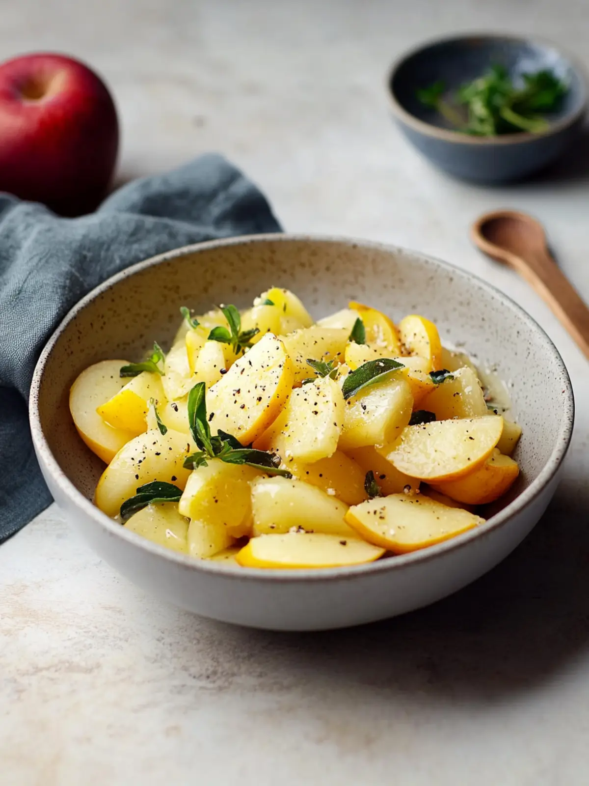 Leichte Kost – Kohlrabisalat mit Apfel und Joghurtdressing
