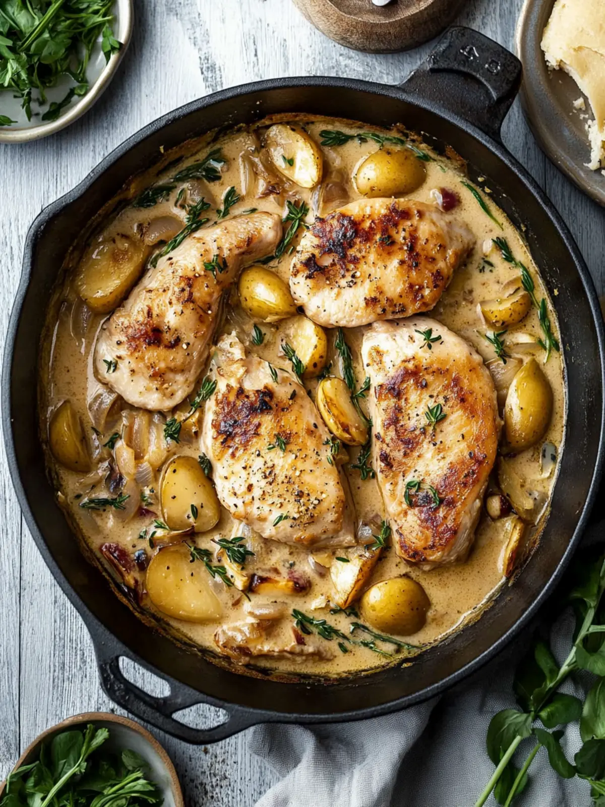 Toskanische Hähnchen Pfanne