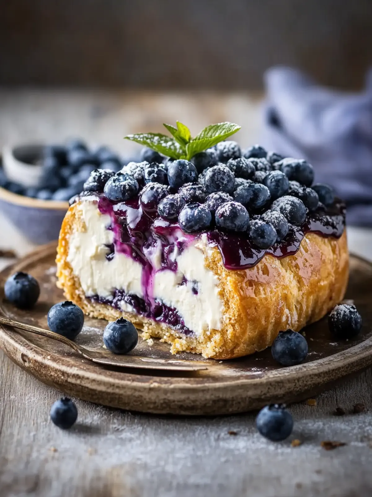 Blaubeer-Cheesecake-Plunderzopf – Das perfekte Rezept für deinen Kaffeetisch