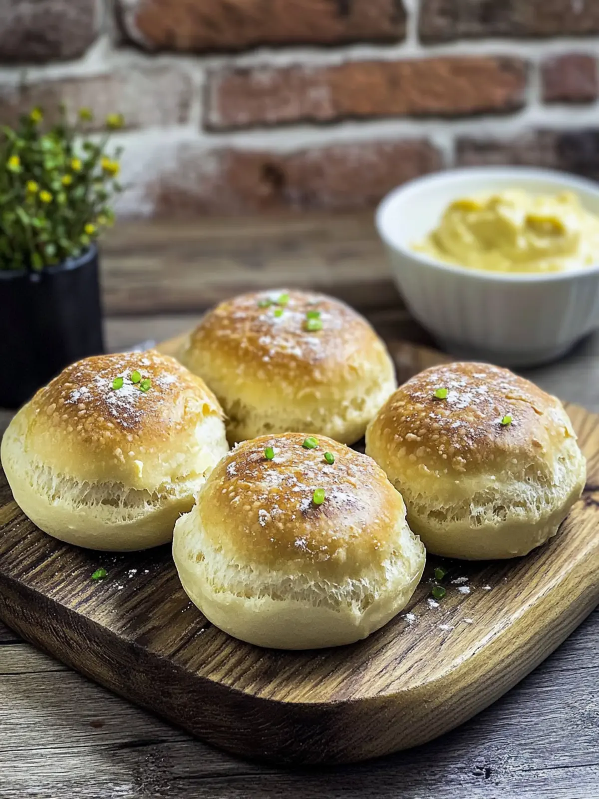 Teigbällchen mit Knoblauchbutter Rezept