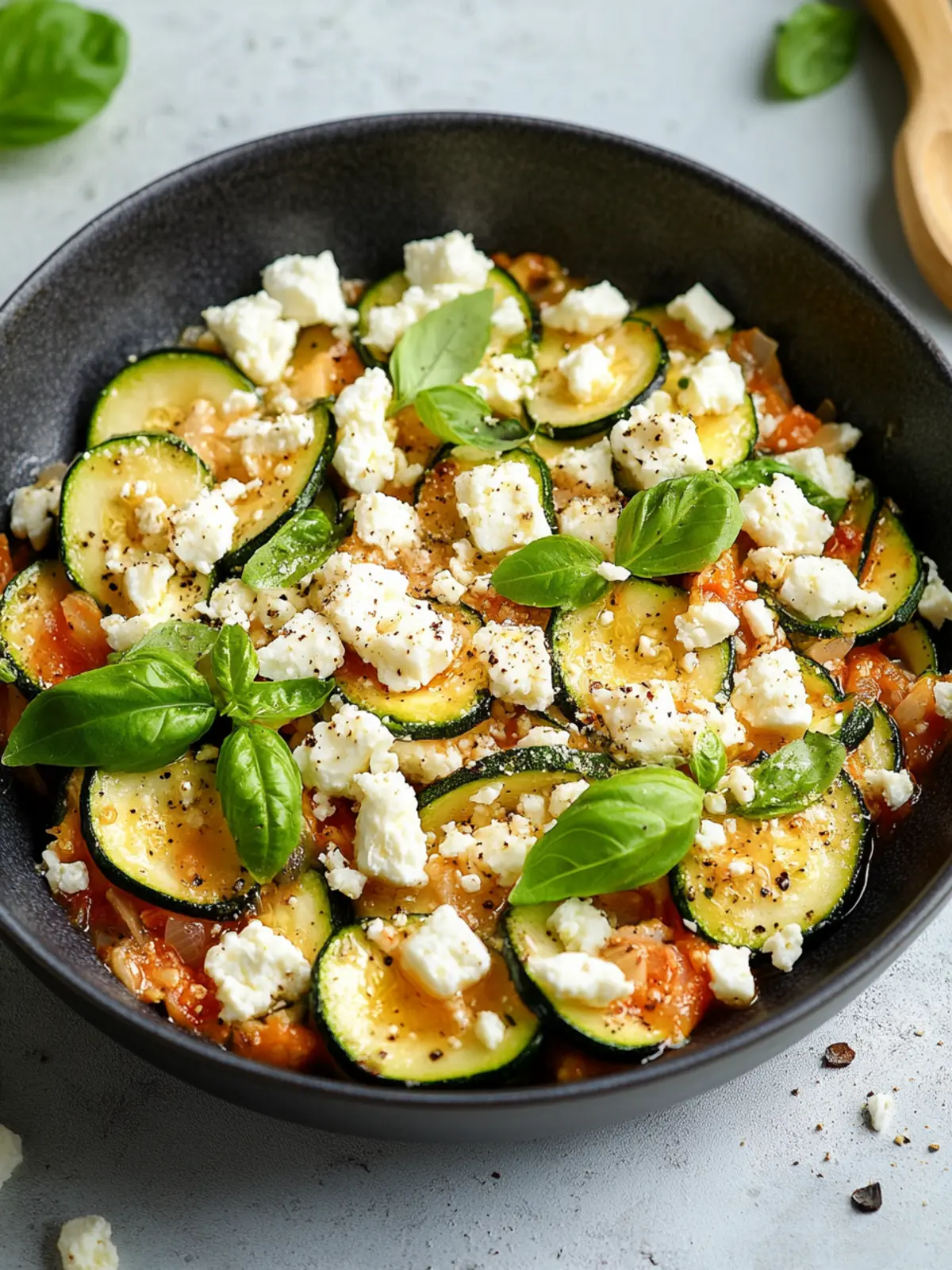 Mediterrane Reispfanne mit Zucchini und Feta: leckere Resteküche