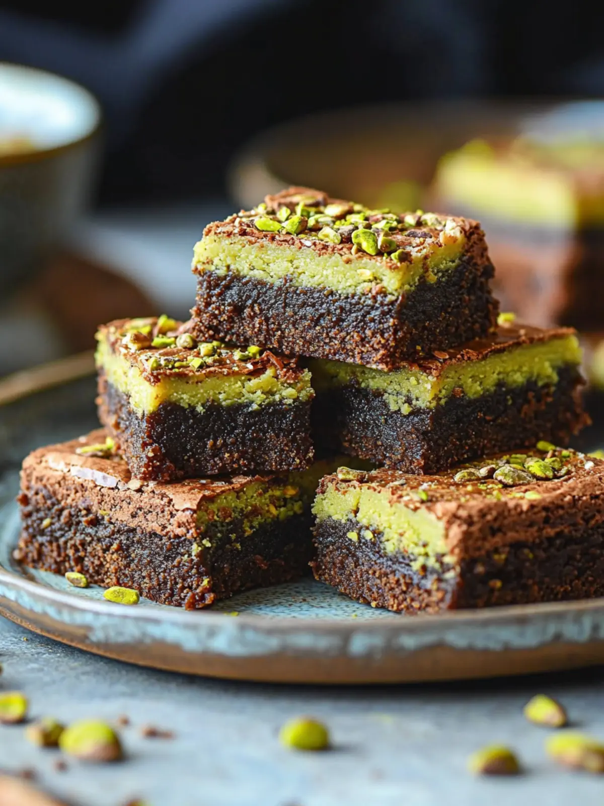 Pistazien-Kunafa-Brownies