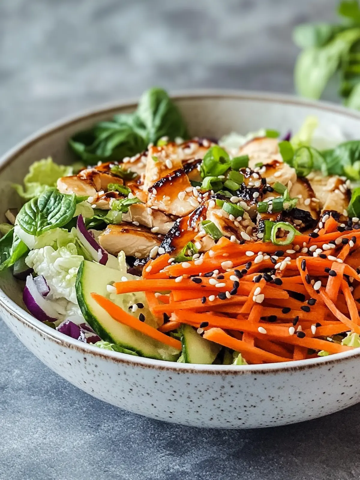 Asiatischer Sesam-Hähnchensalat