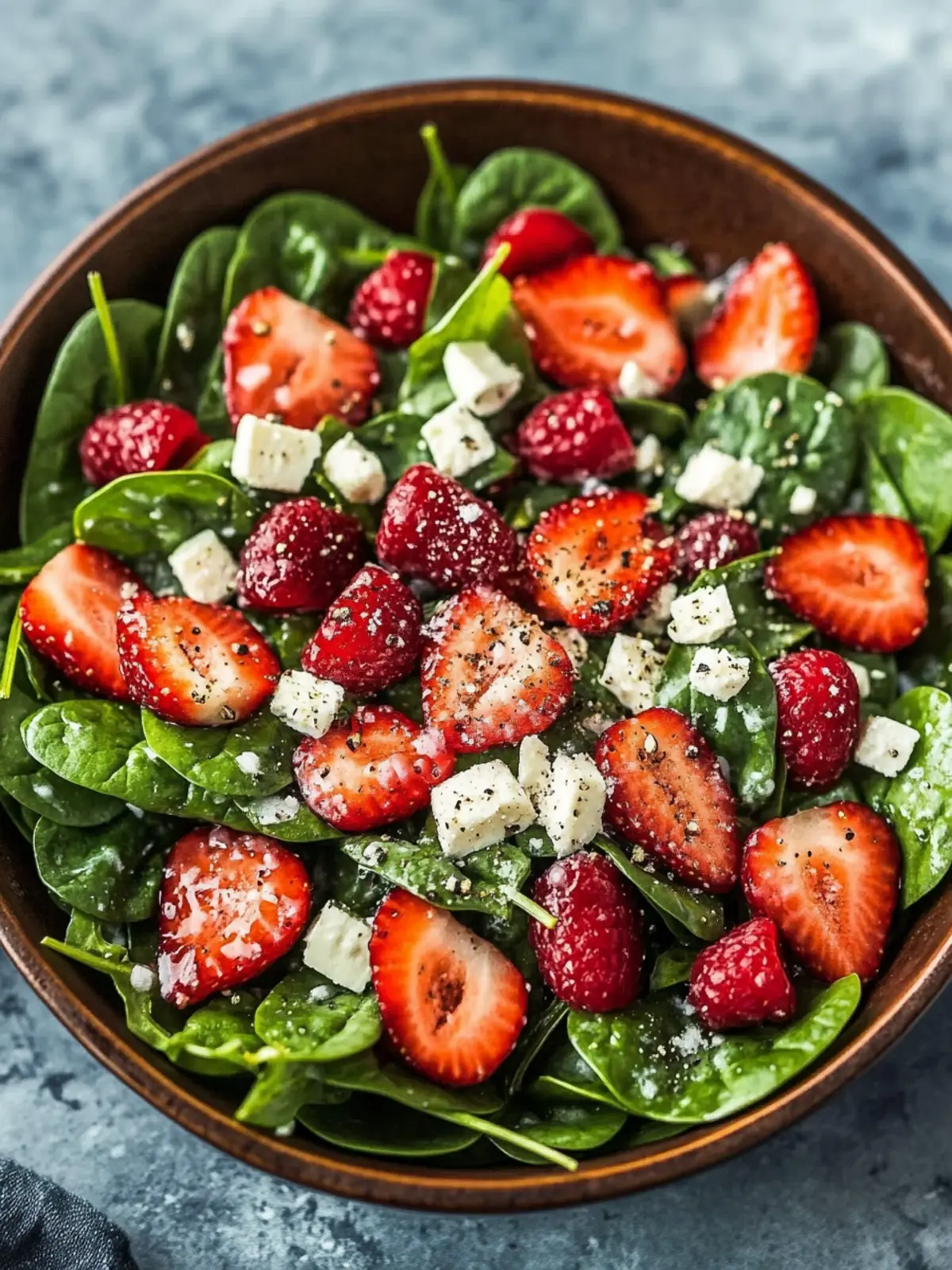 Spinat-Erdbeer-Salat