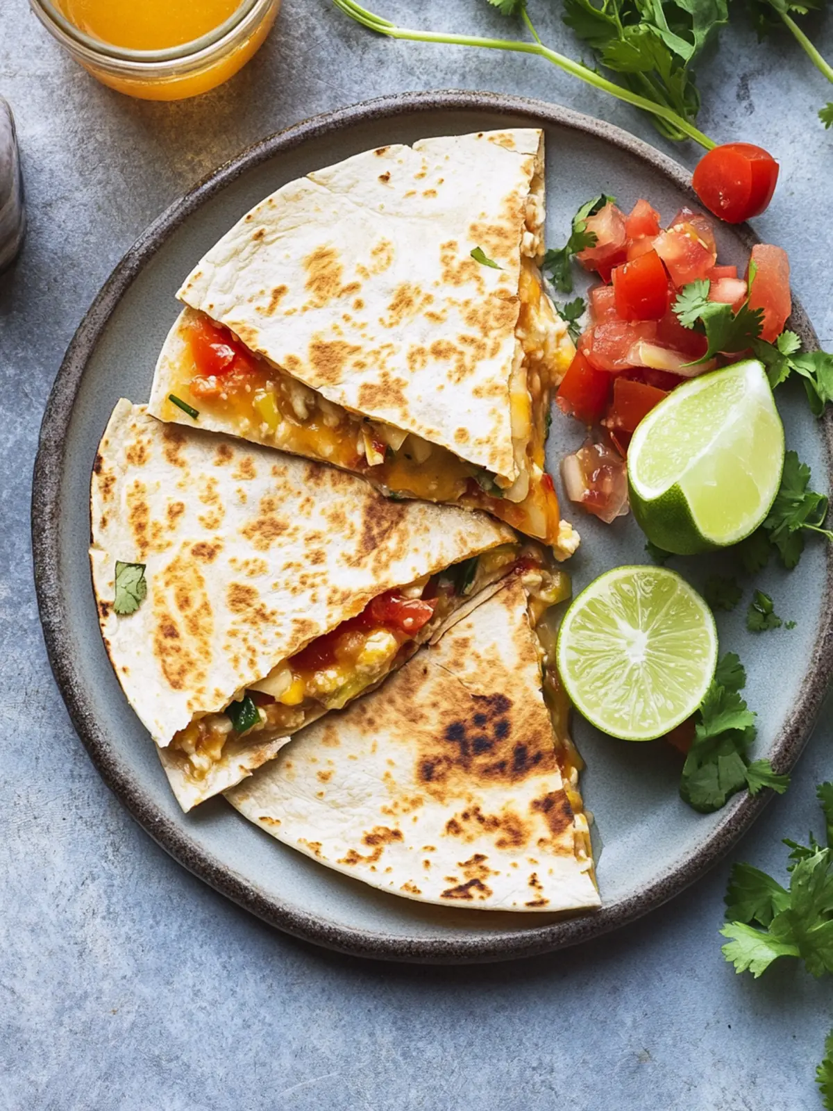 Eier und Käse Quesadilla