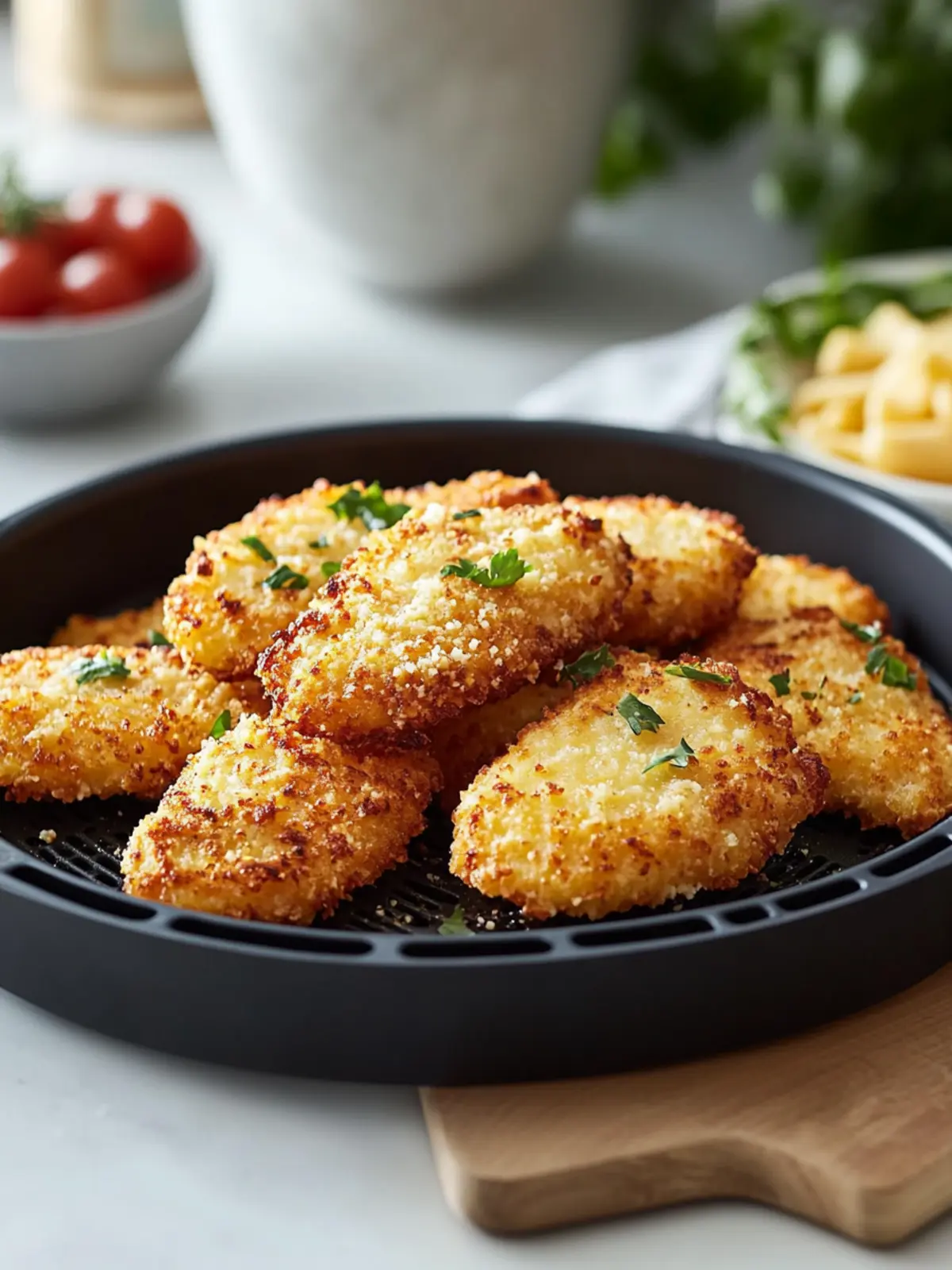 Airfryer Parmesan Hähnchen Rezept