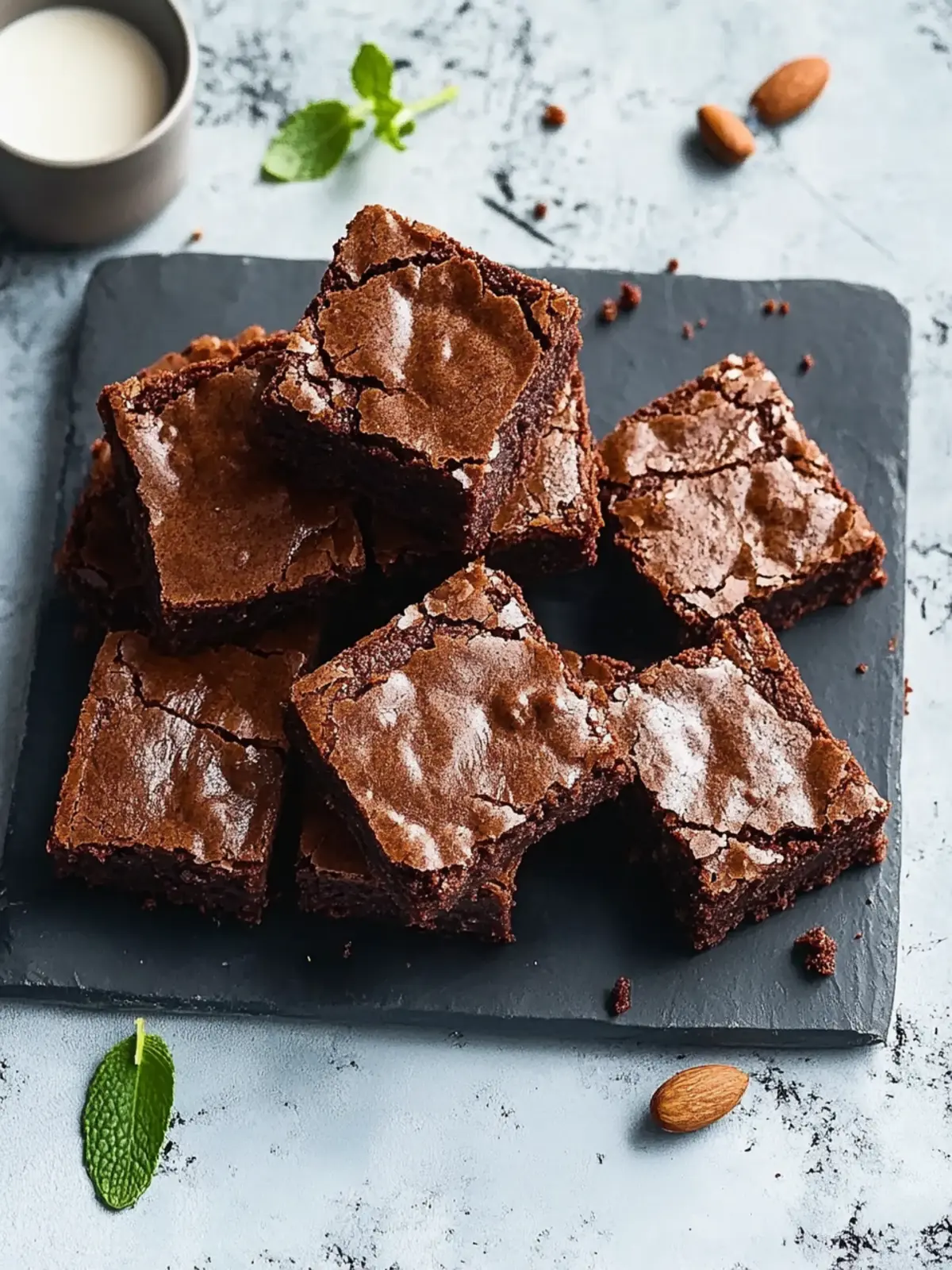Proteinreiche Schokobrownies mit körnigem Frischkäse