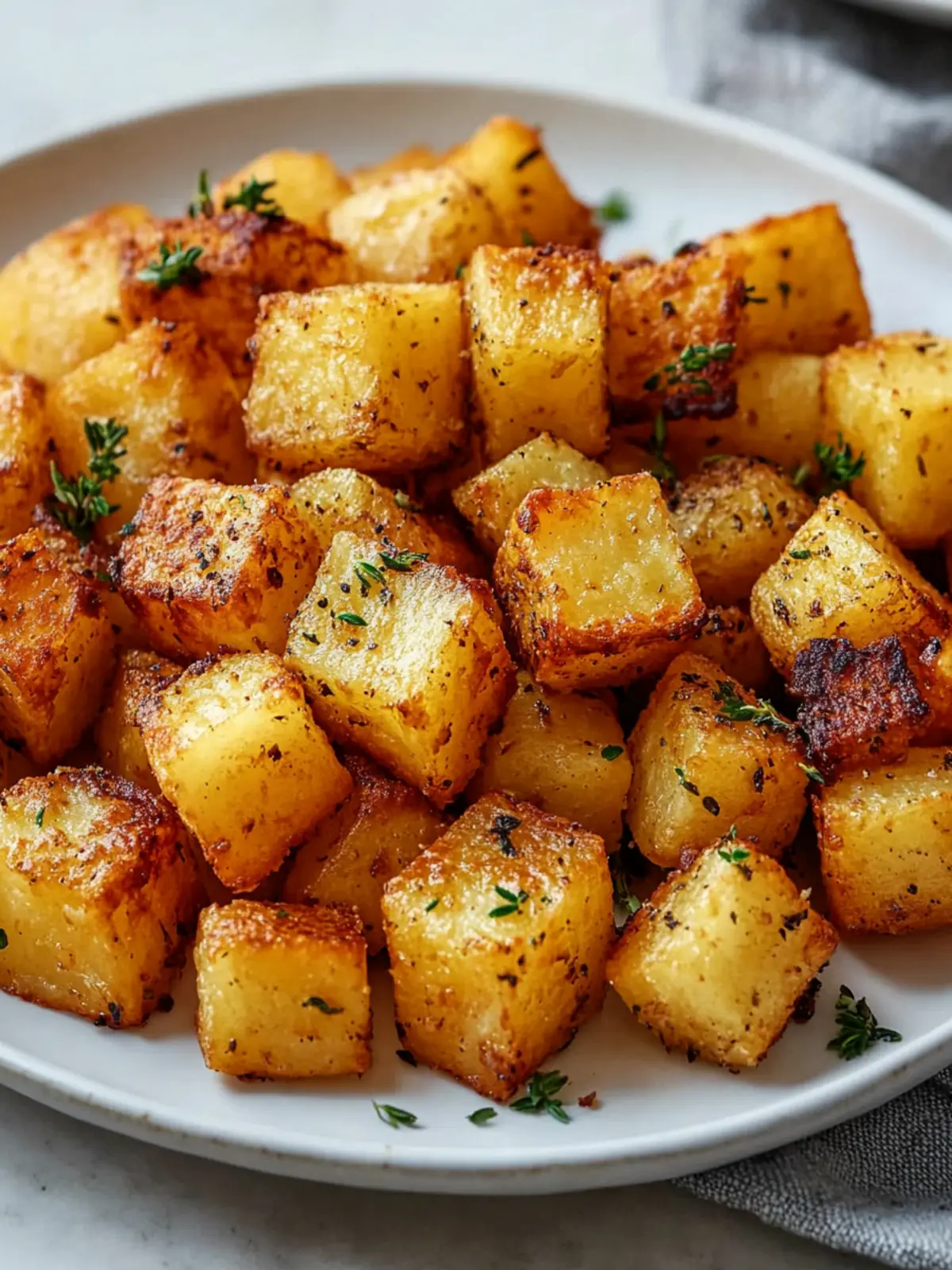 Kartoffelwürfel aus der Heißluftfritteuse