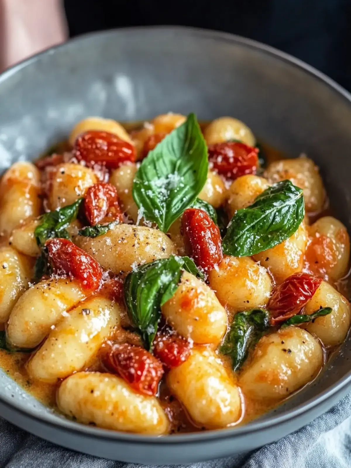 Vegan Gnocchi with creamy sun-dried tomato sauce