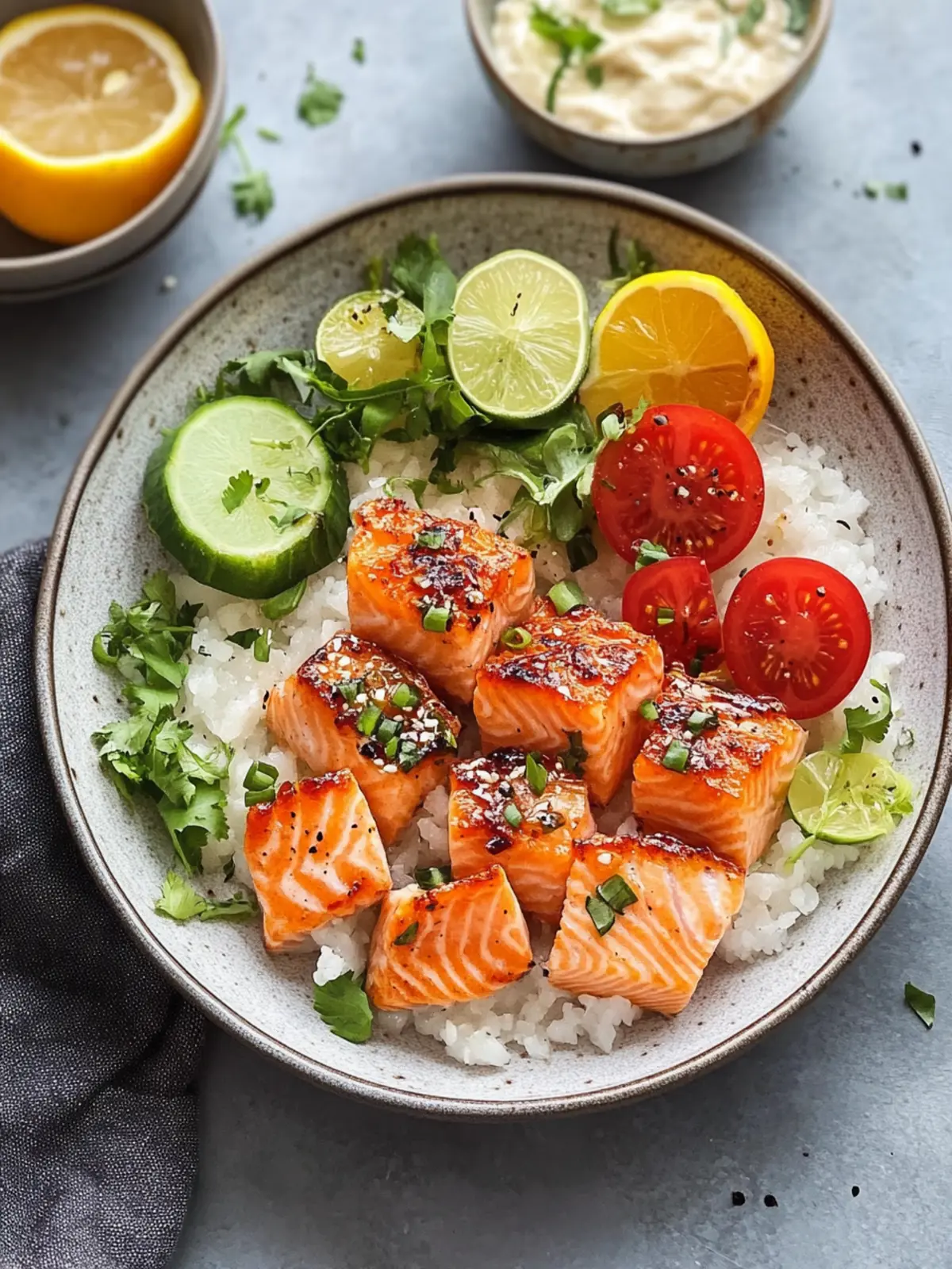 Diese Bang Bang Lachs Häppchen treffen den Spot
