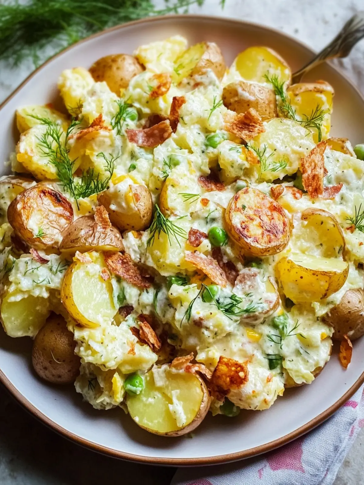 Knuspriger Smashed Kartoffelsalat – Trendgericht zum Verlieben