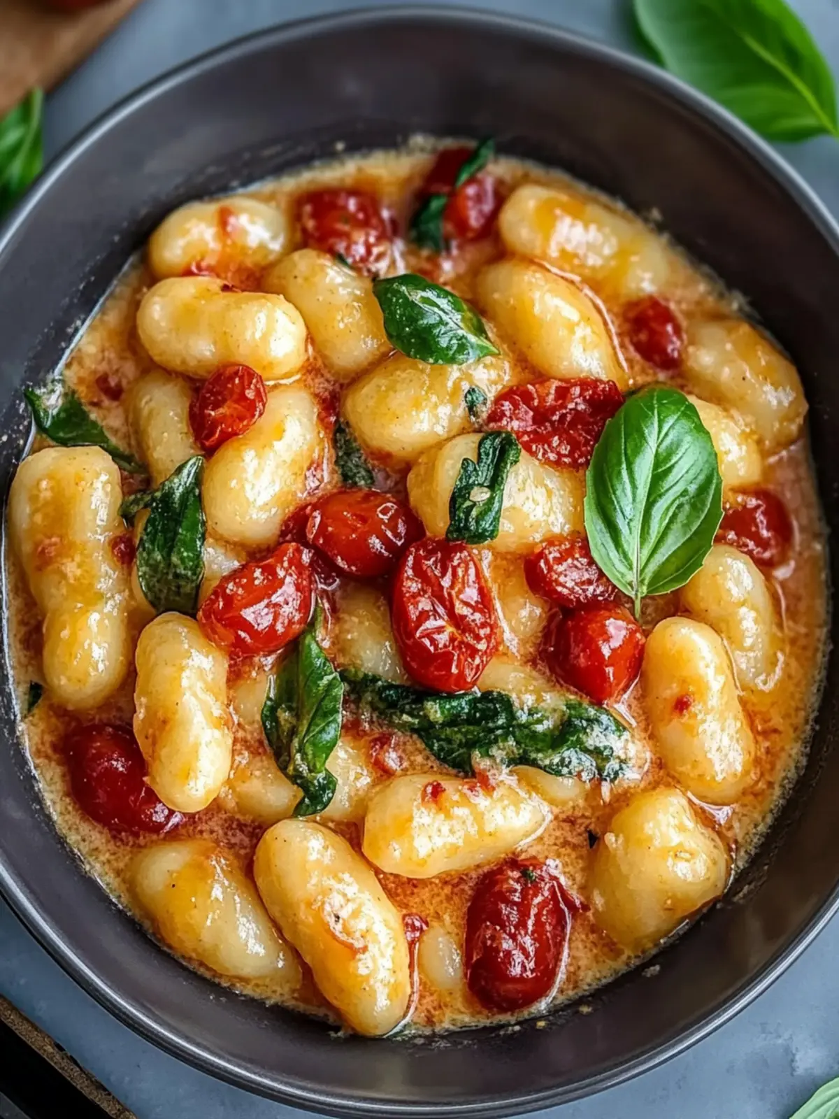 Vegan Gnocchi with creamy sun-dried tomato sauce