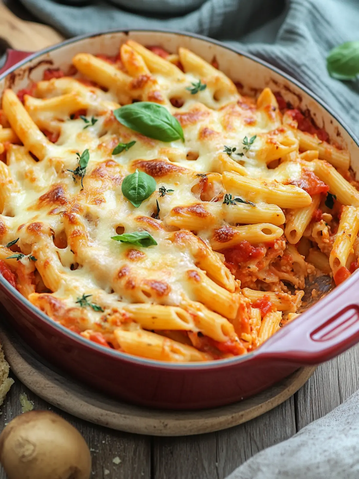 Vegetarian noodle casserole: quick & tasty