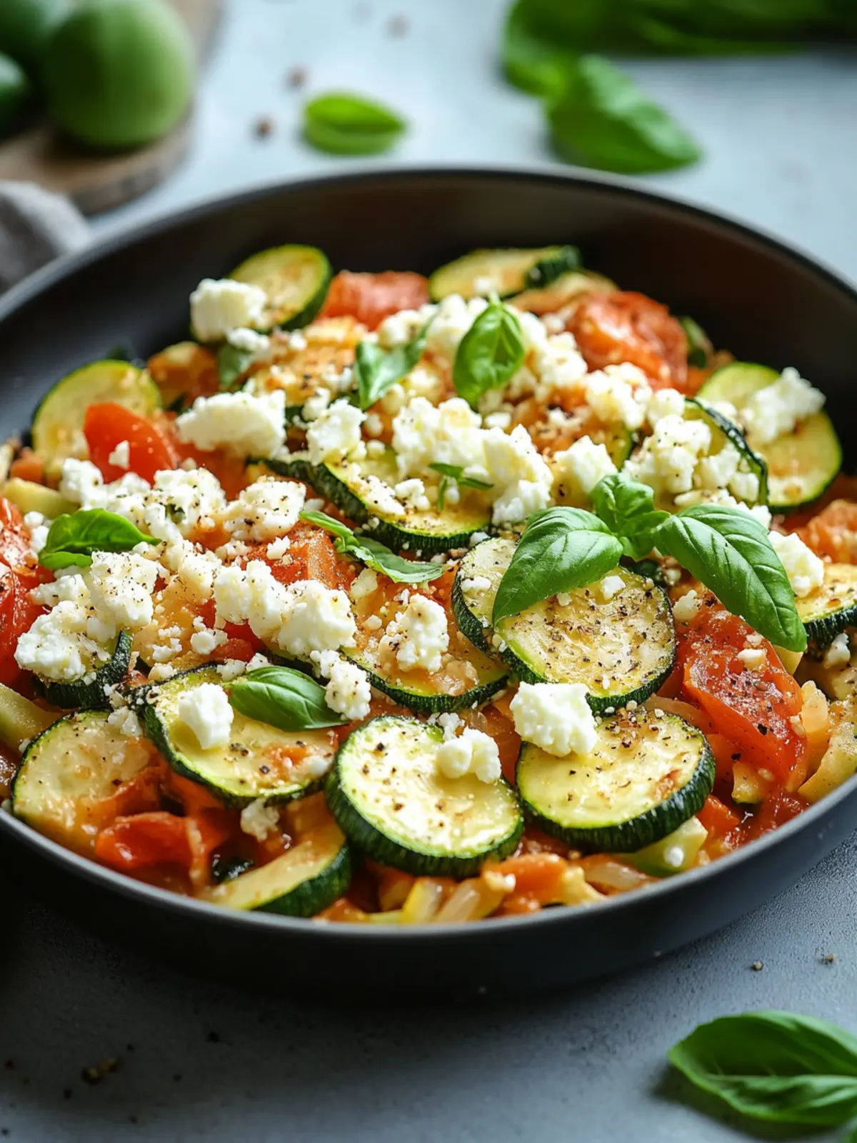 Mediterrane Reispfanne mit Zucchini und Feta: leckere Resteküche