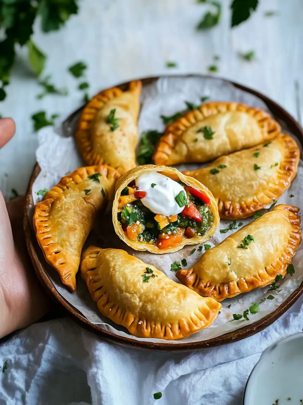 Vegane Empanadas mit Gemüsefüllung
