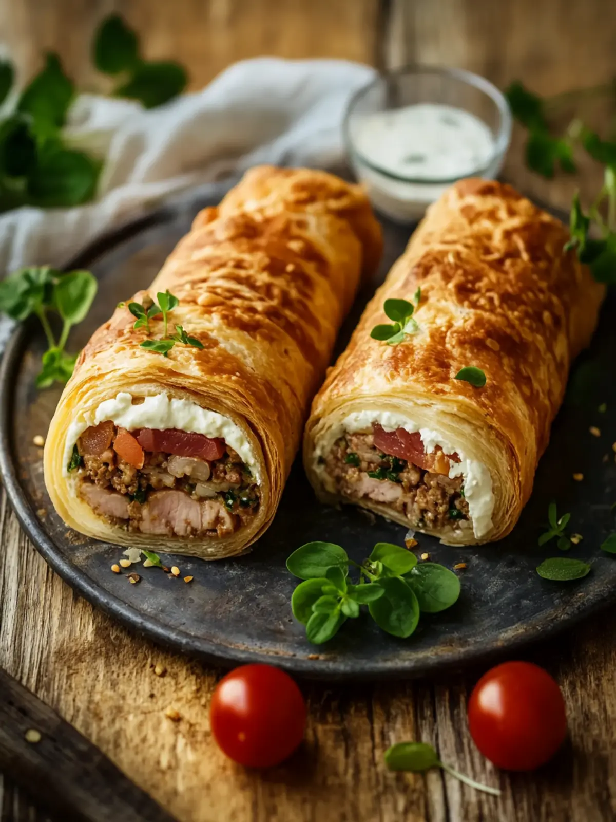 Salzige Rolle Rezept – Hackfleisch-Blätterteigrolle