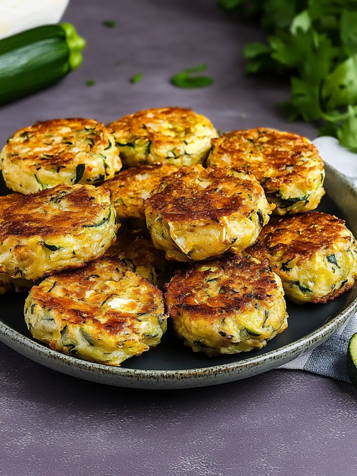 Zucchinipuffer mit Käse