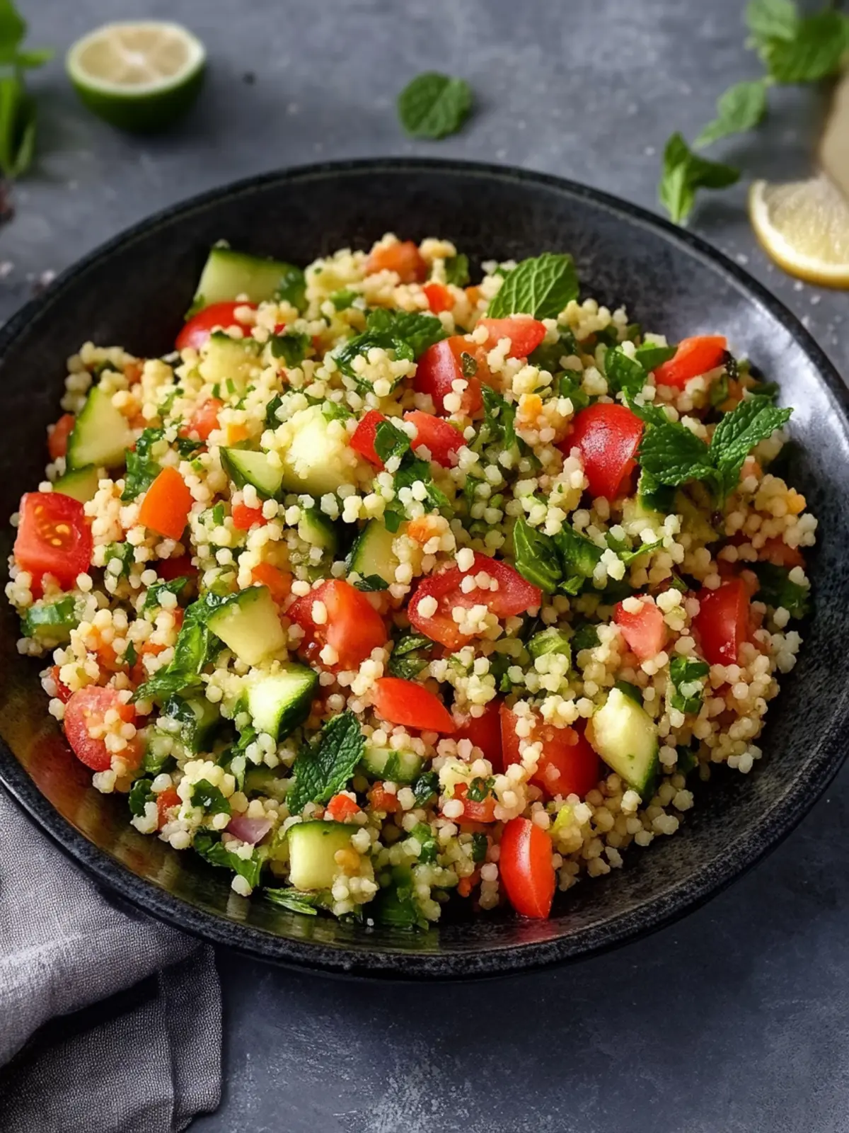 This couscous salad with mint is the perfect summer recipe