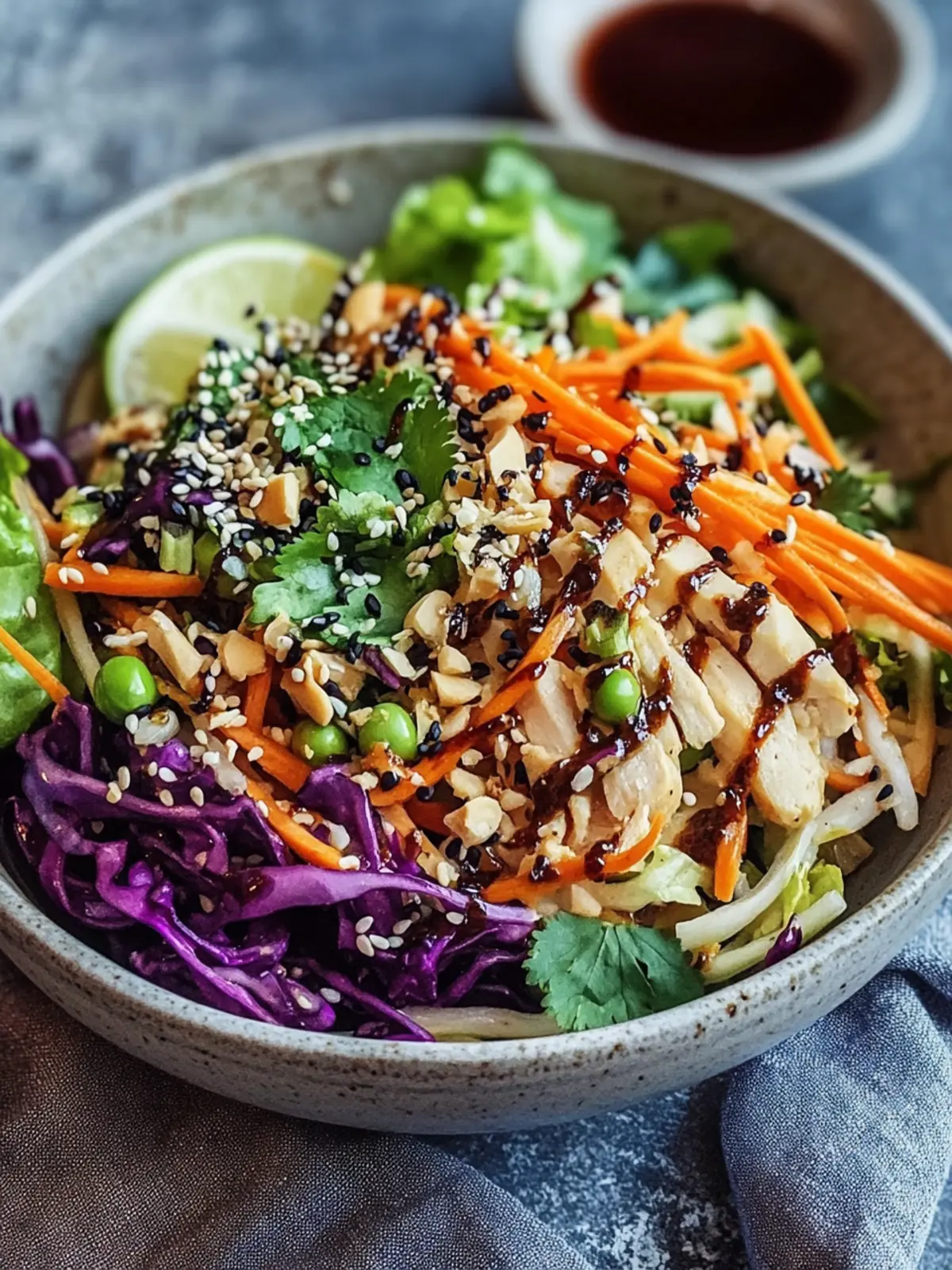 Asiatischer Sesam-Hähnchensalat