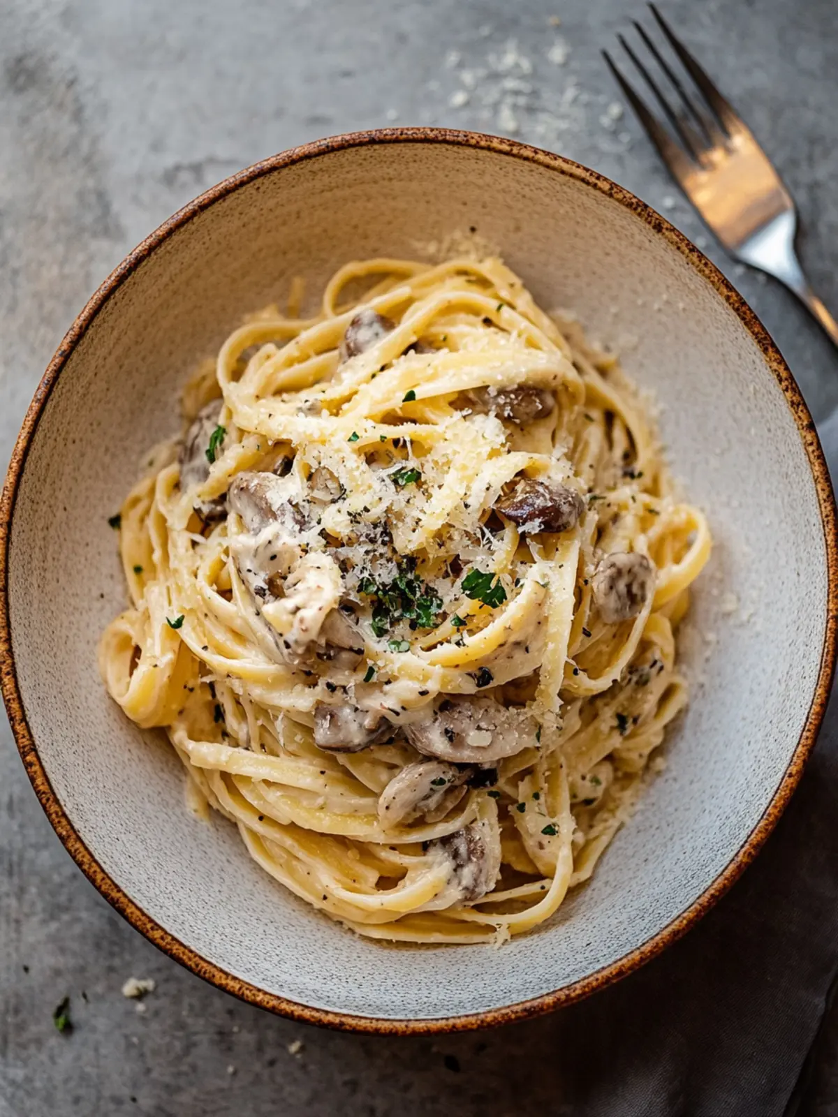 Pilzrahmsauce Pasta