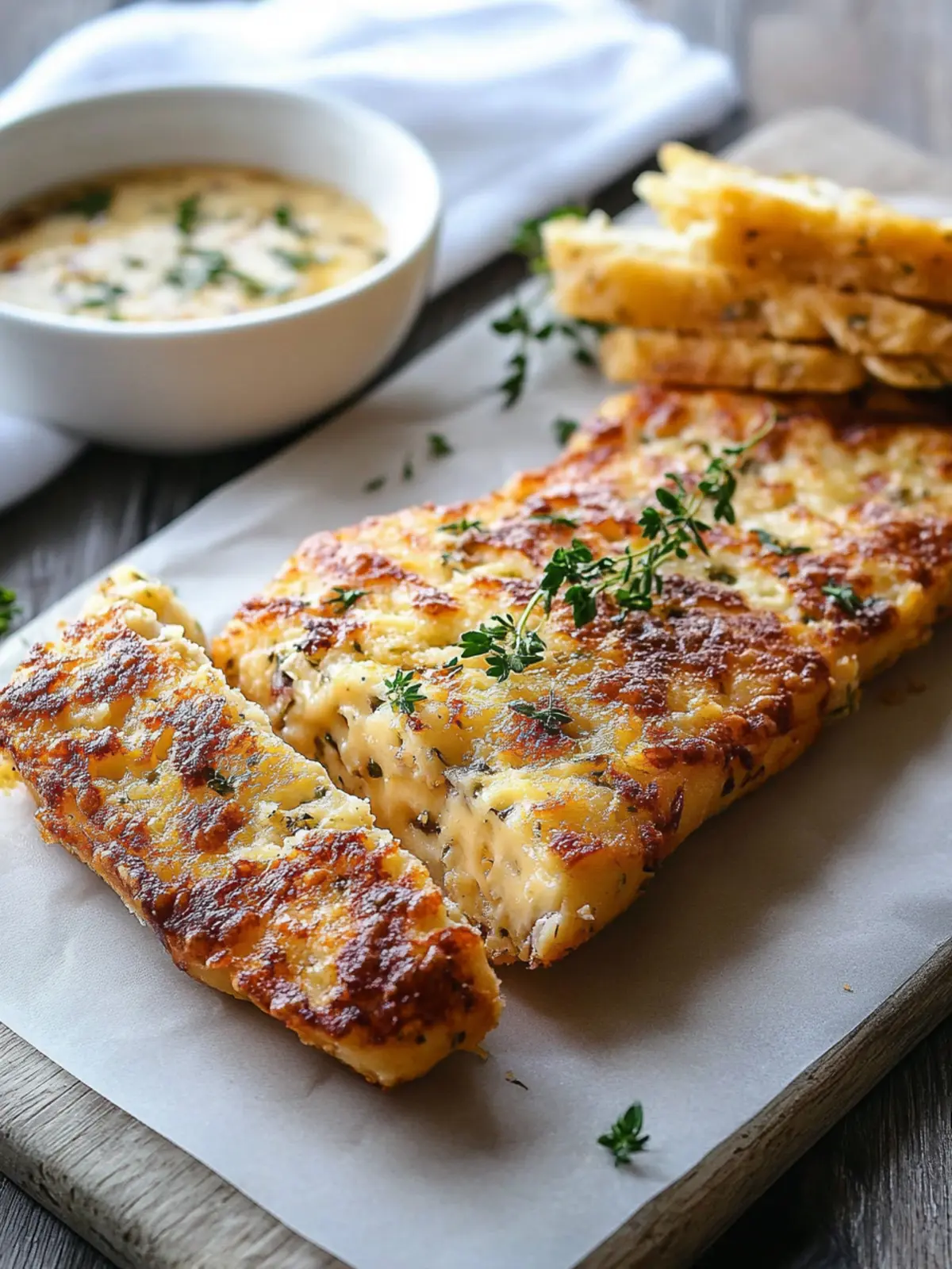 Keto Käse Knoblauchbrot
