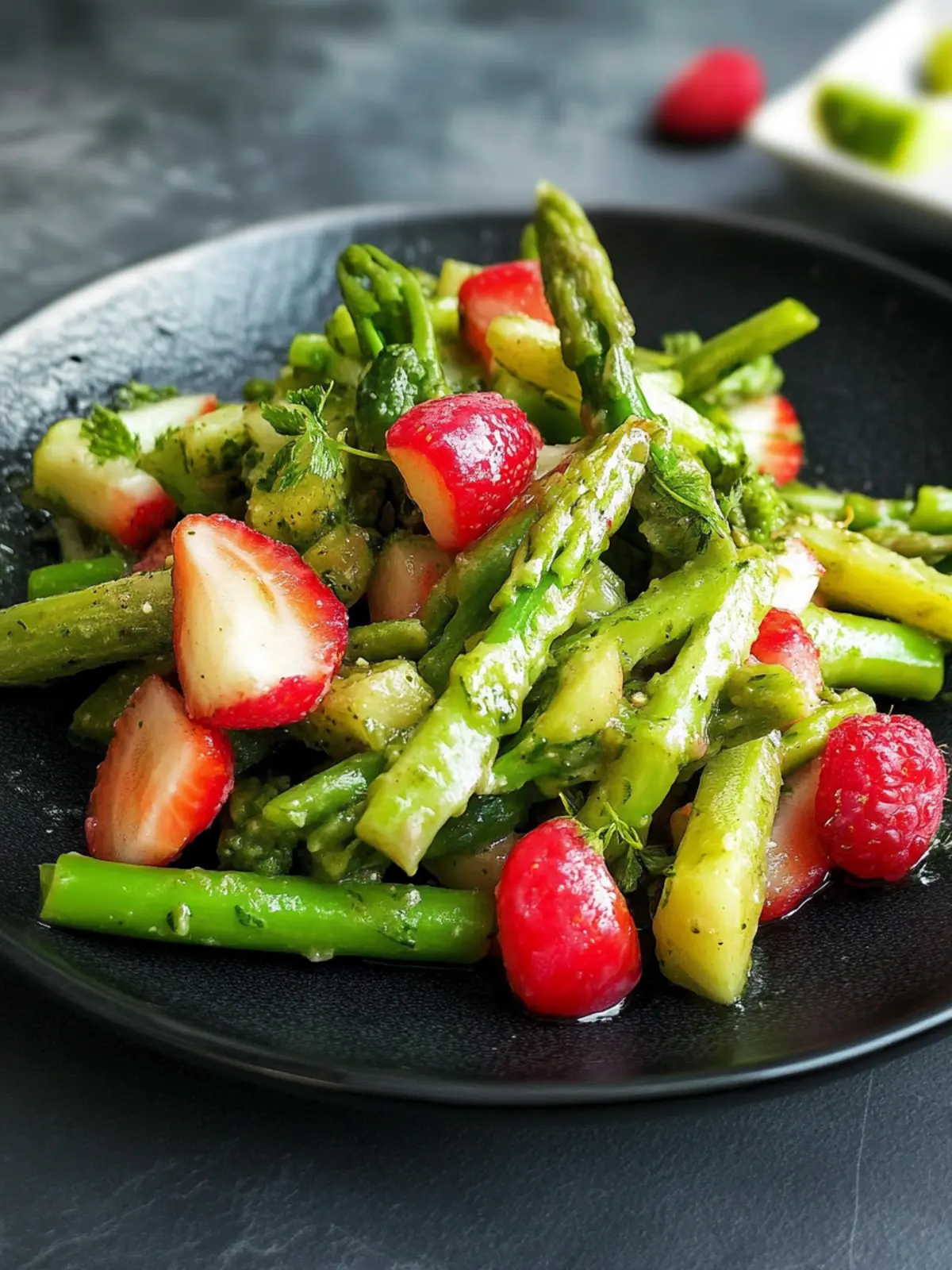 Grüner Spargel – Erdbeer – Salat