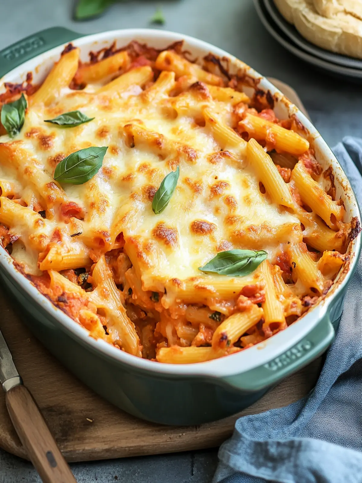 Vegetarian noodle casserole: quick & tasty