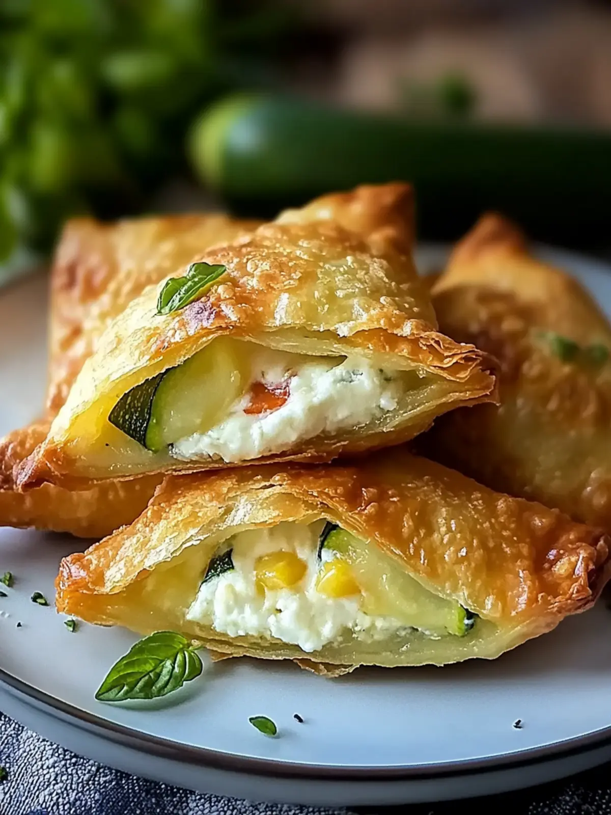 Crispy Zucchini Cream Cheese Pockets made easy