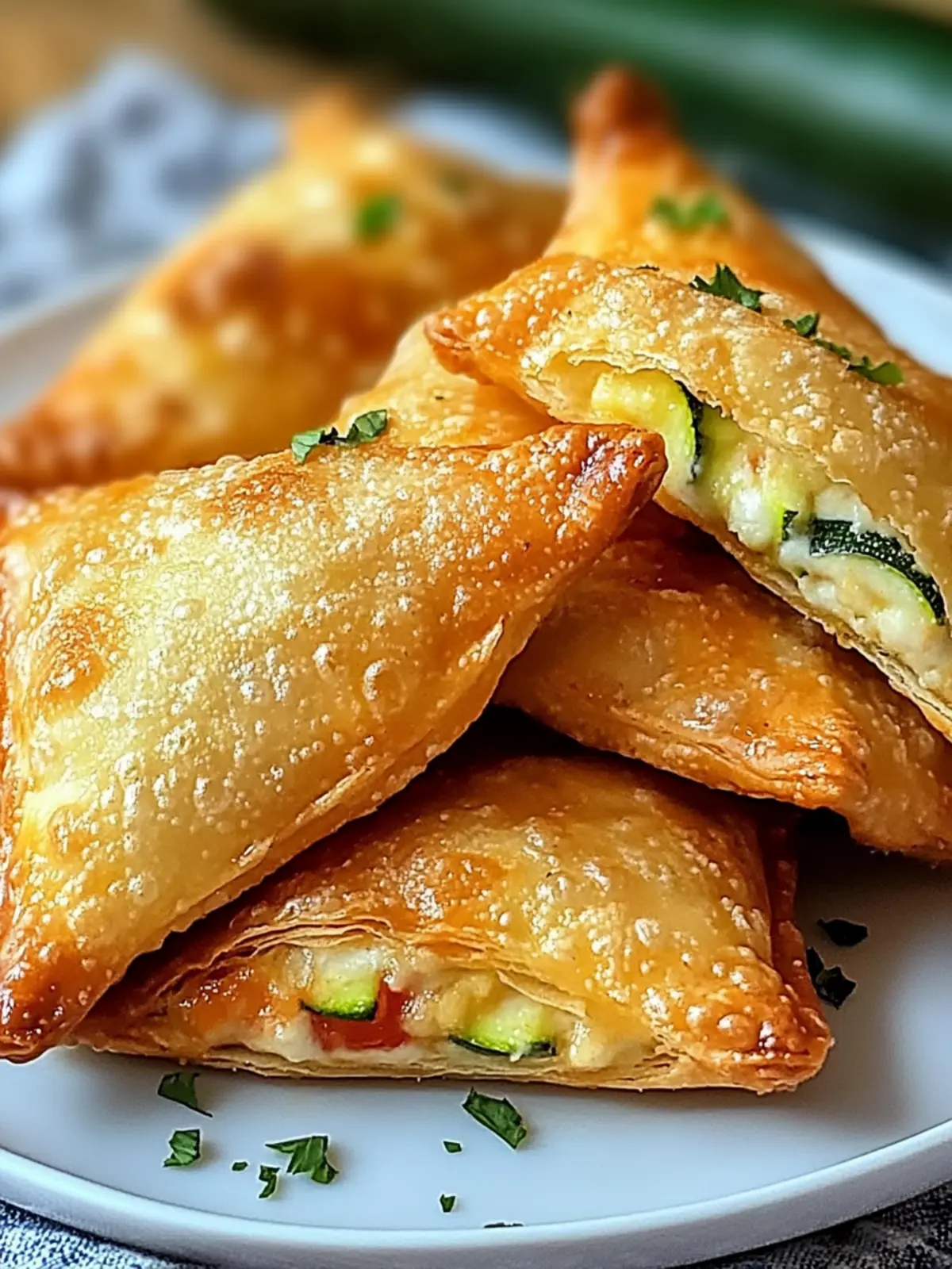 Crispy Zucchini Cream Cheese Pockets made easy