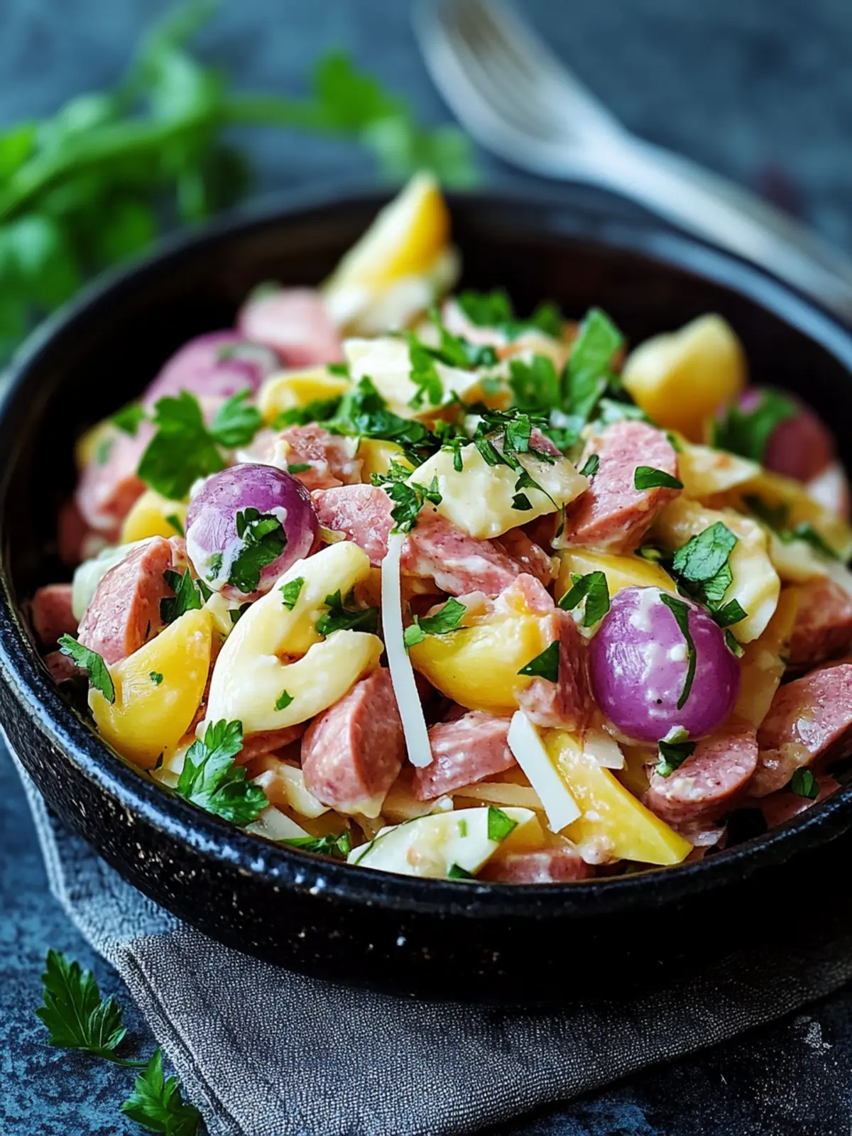 Schweizer Wurstsalat mit Käse