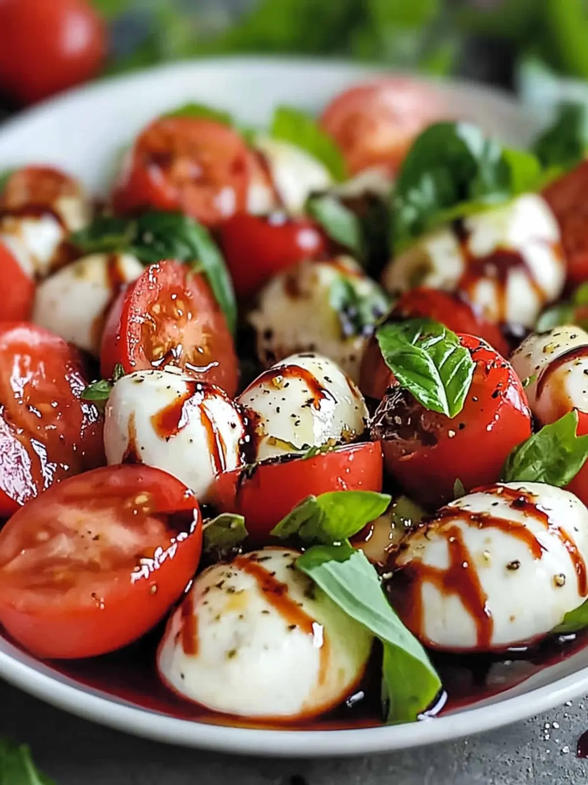 Balsamico Erdbeer Caprese Salat für den Sommer