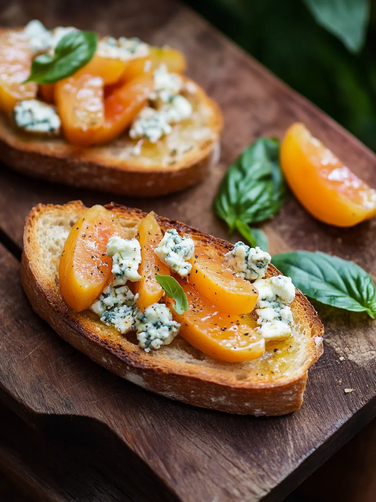 Aromawunder: Pfirsich-Bruschetta mit Gorgonzola