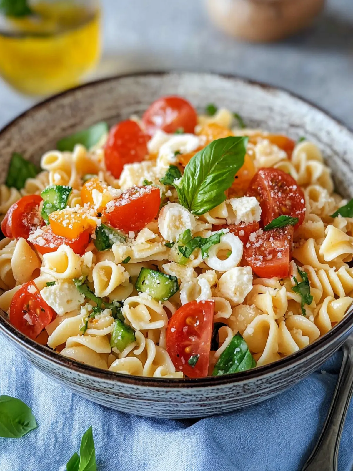 Mediterraner Nudelsalat