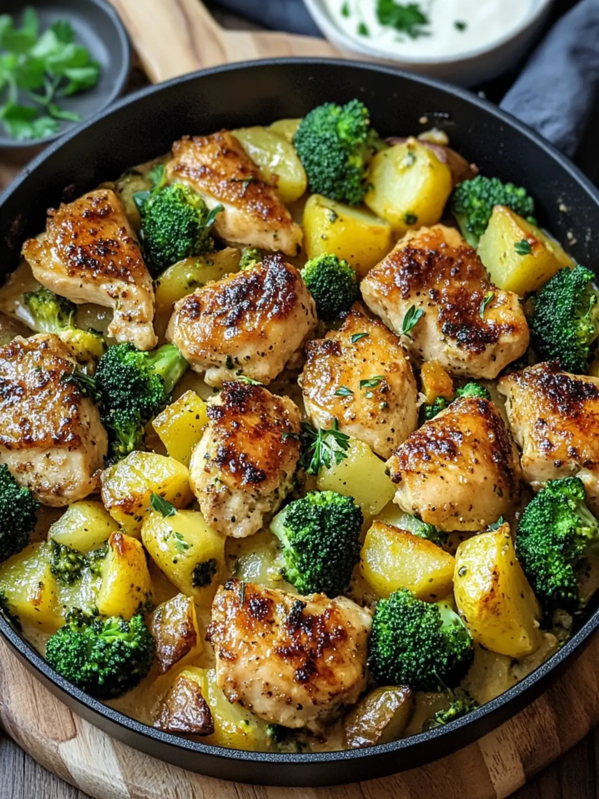 Potato-Chicken-Pan with Broccoli quite easy