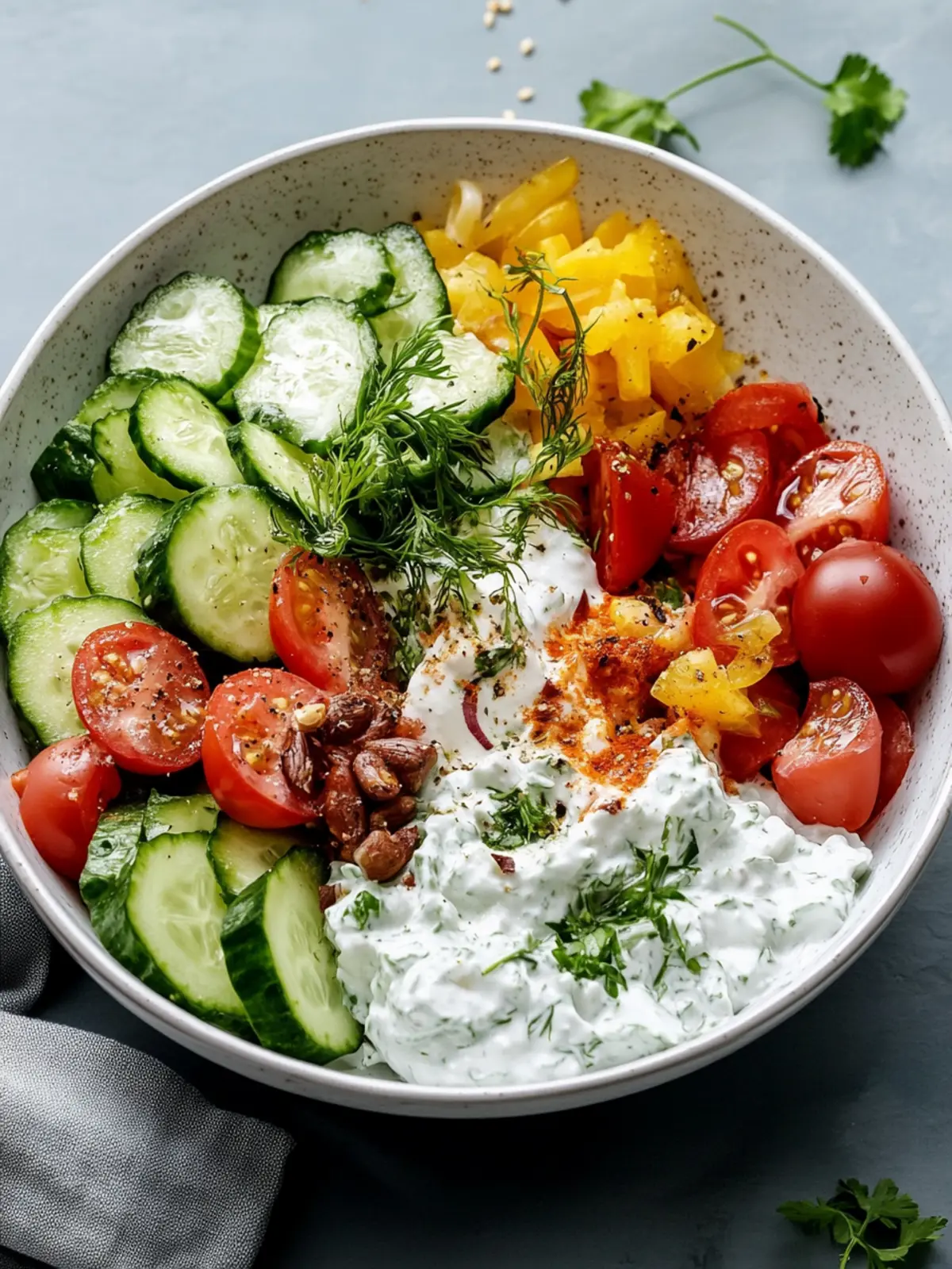 Hähnchen-Tzatziki-Bowl: dein neuer Meal-Prep-Liebling